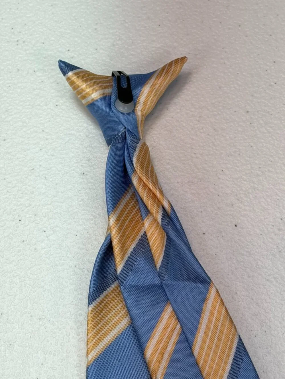 Boys Youth Clip On Ties Lot of 4 Striped Polka Dot Dress Ties